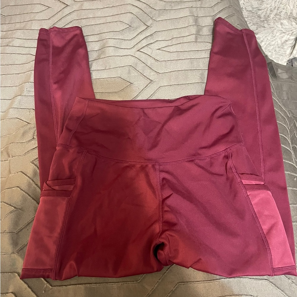 Maroon Athletic Leggings